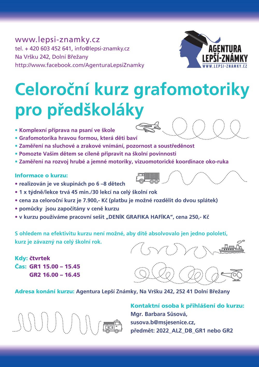 Kurz grafomotoriky pro předškoláky